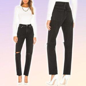 NWT AGOLDE Cherie High Rise Straight Size 29 Distortion